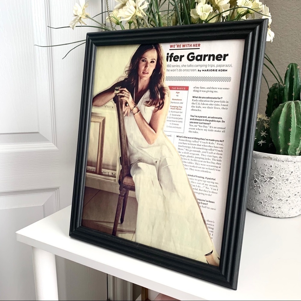 Editorial Collage Wall Art Jennifer Garner Soft Neutral Portrait Chic Aesthetic